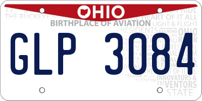 OH license plate GLP3084