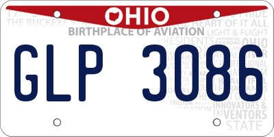 OH license plate GLP3086