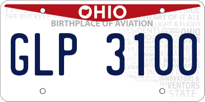 OH license plate GLP3100