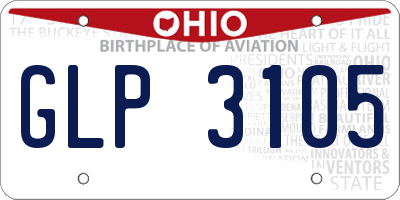OH license plate GLP3105