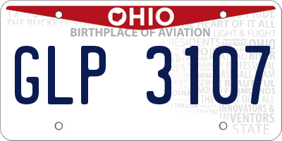 OH license plate GLP3107