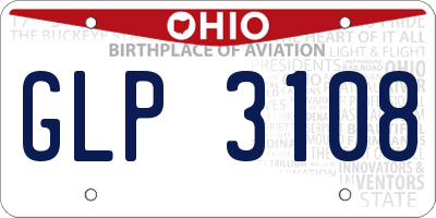 OH license plate GLP3108