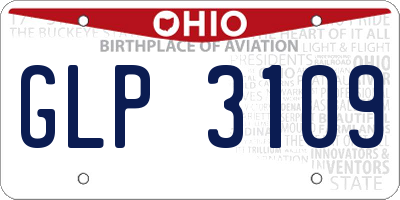 OH license plate GLP3109