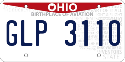 OH license plate GLP3110