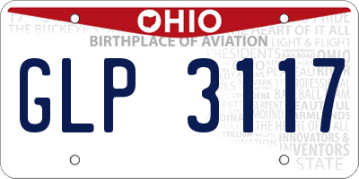 OH license plate GLP3117