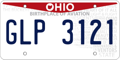 OH license plate GLP3121