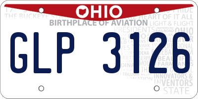 OH license plate GLP3126
