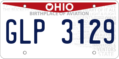 OH license plate GLP3129