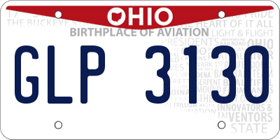 OH license plate GLP3130