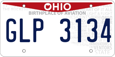 OH license plate GLP3134