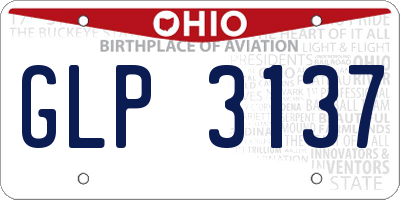 OH license plate GLP3137