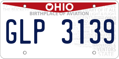 OH license plate GLP3139