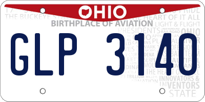 OH license plate GLP3140