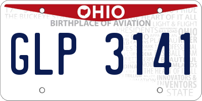 OH license plate GLP3141
