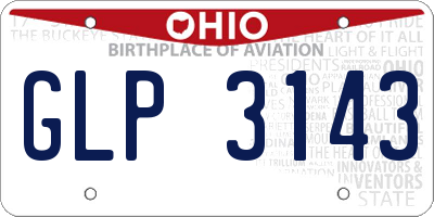 OH license plate GLP3143