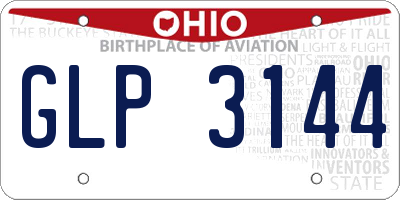OH license plate GLP3144
