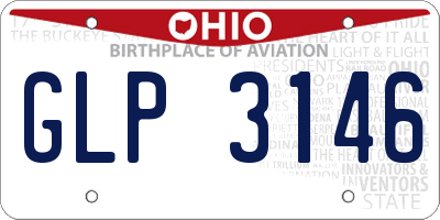 OH license plate GLP3146