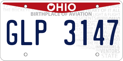OH license plate GLP3147