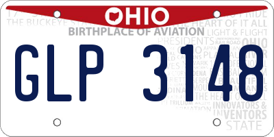 OH license plate GLP3148