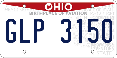 OH license plate GLP3150