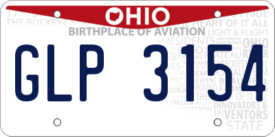 OH license plate GLP3154