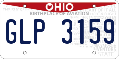 OH license plate GLP3159