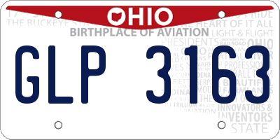 OH license plate GLP3163