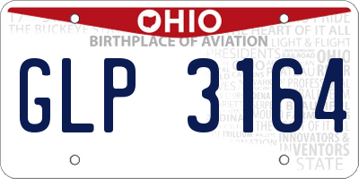 OH license plate GLP3164