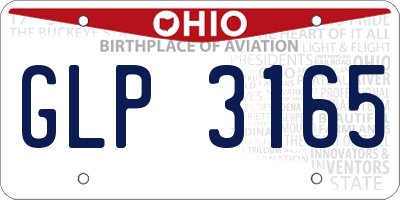 OH license plate GLP3165