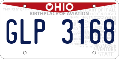 OH license plate GLP3168