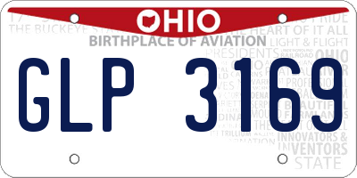 OH license plate GLP3169
