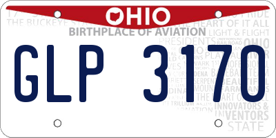 OH license plate GLP3170