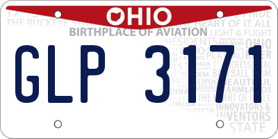 OH license plate GLP3171