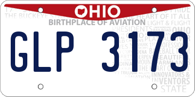 OH license plate GLP3173