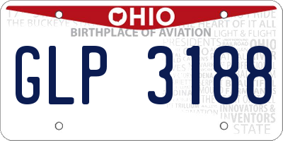 OH license plate GLP3188