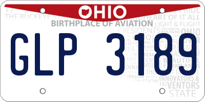 OH license plate GLP3189