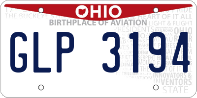 OH license plate GLP3194