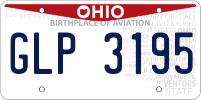 OH license plate GLP3195