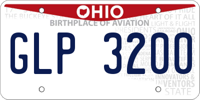OH license plate GLP3200