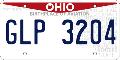 OH license plate GLP3204