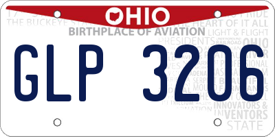 OH license plate GLP3206