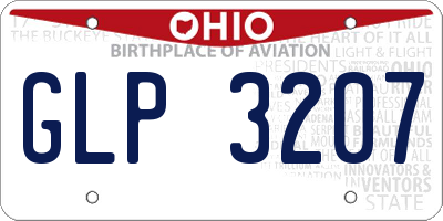 OH license plate GLP3207