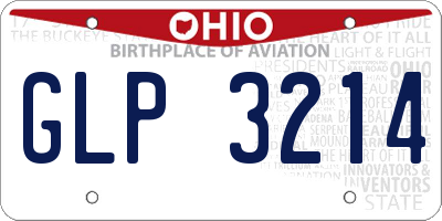 OH license plate GLP3214