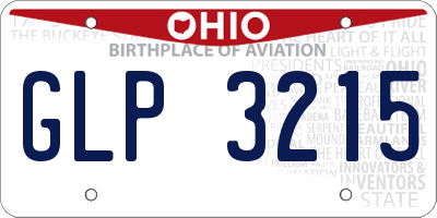 OH license plate GLP3215