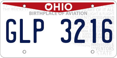 OH license plate GLP3216