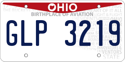 OH license plate GLP3219