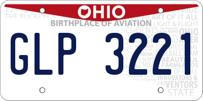 OH license plate GLP3221