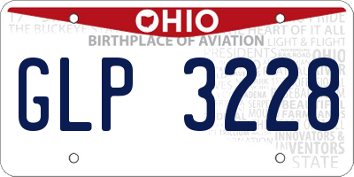 OH license plate GLP3228