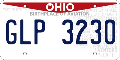 OH license plate GLP3230