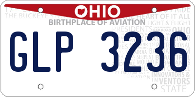 OH license plate GLP3236